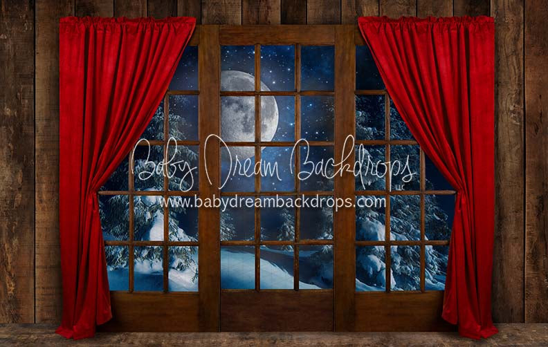 Moonlit Magic Window Red