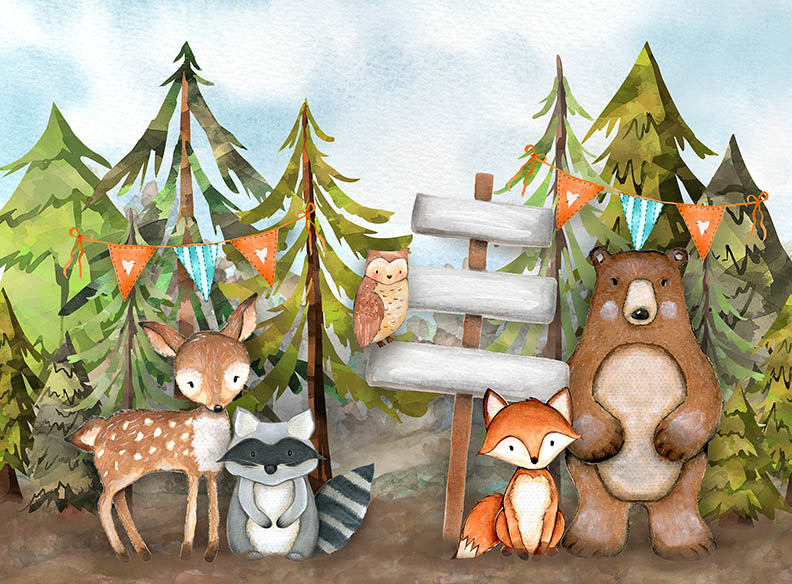 Morries Woods with Banner 60x80 BD