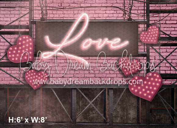 Neon Love on Pink Brick (VR)
