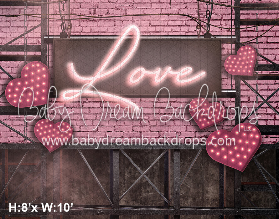 Neon Love on Pink Brick (VR)