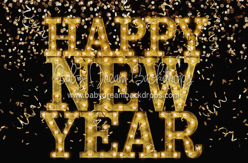 New Year Marquee Gold