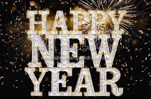 New Year Marquee White
