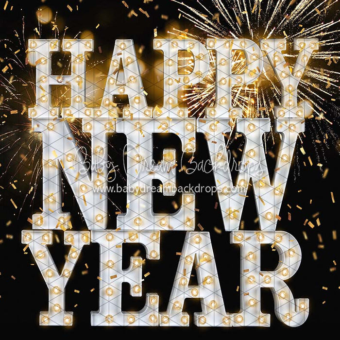 X Drop new year marquee white