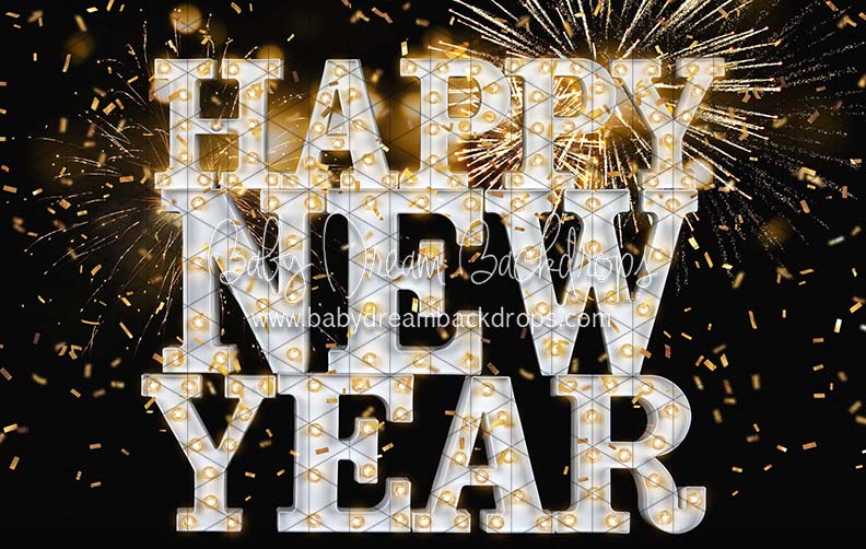 New Year Marquee White
