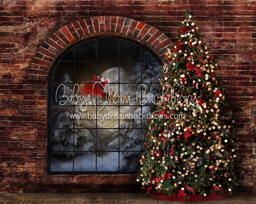 Northern Nook Window Santa Tree (JA)