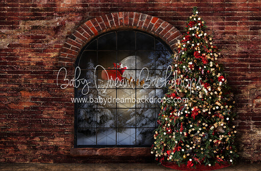 Northern Nook Window Santa Tree (JA)