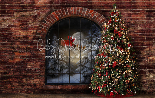 Northern Nook Window Santa Tree (JA)