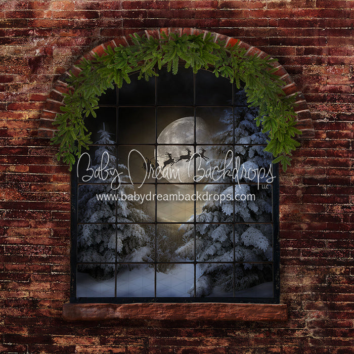 X Drop northern nook window santa greens