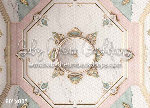 Ocean Pastel  Ballroom Floor Fabric Drop (MD)