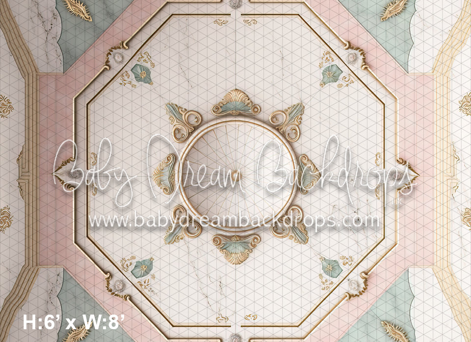 Ocean Pastel  Ballroom Floor Fabric Drop (MD)