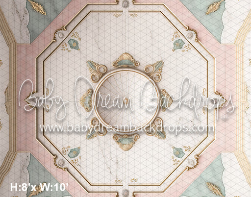Ocean Pastel  Ballroom Floor Fabric Drop (MD)