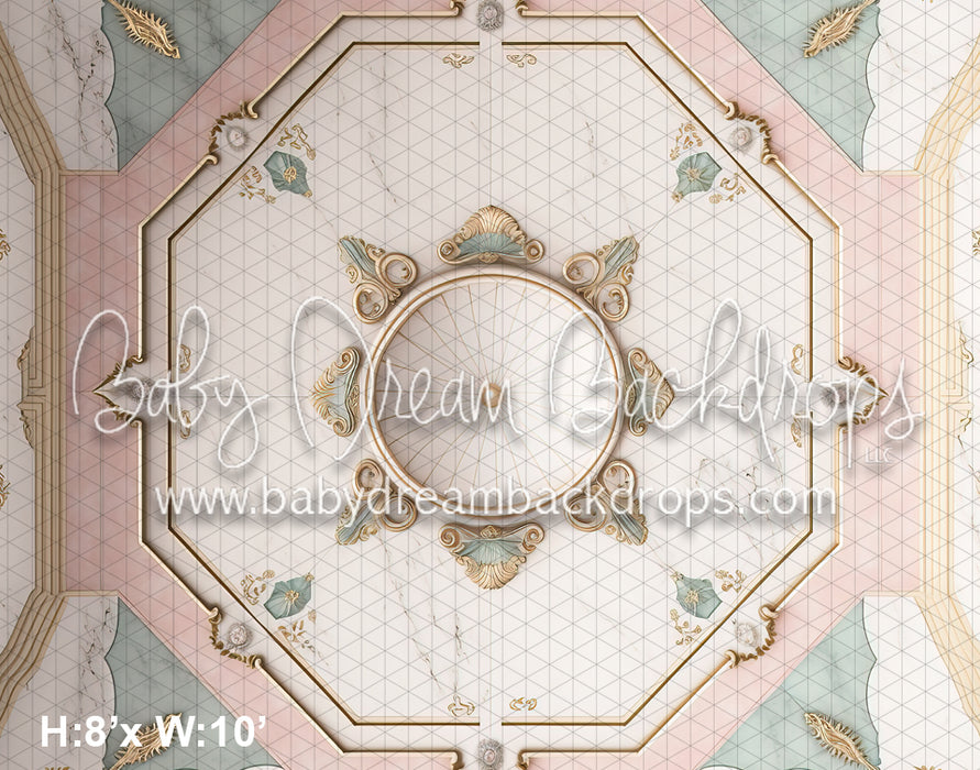 Ocean Pastel  Ballroom Floor Fabric Drop (MD)