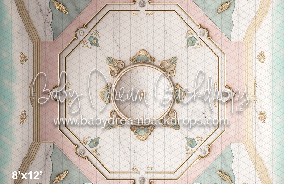 Ocean Pastel  Ballroom Floor Fabric Drop (MD)