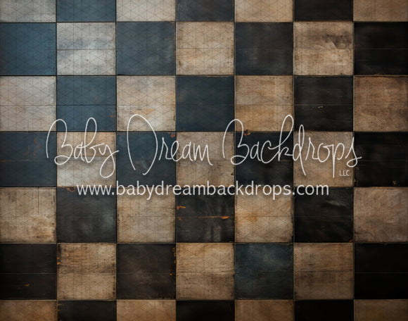 Old World Checkered Flipped Fabric Floor (MD)