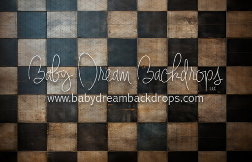 Old World Checkered Flipped Fabric Floor (MD)