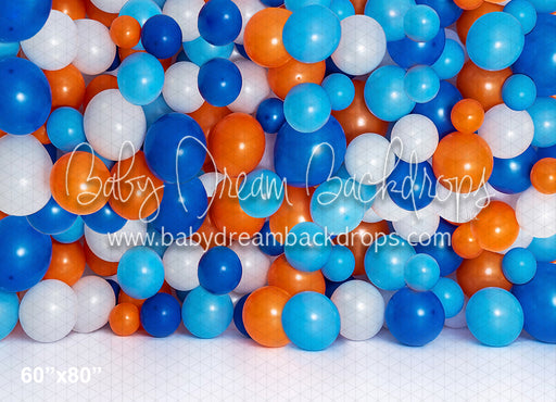 Orange and Blue Balloon Wall (BA)
