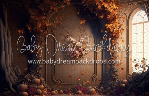 Orange Autumn Leaves Wall (MD)