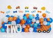 Orange Blue Balloons Nerdy Construction TWO (BA)