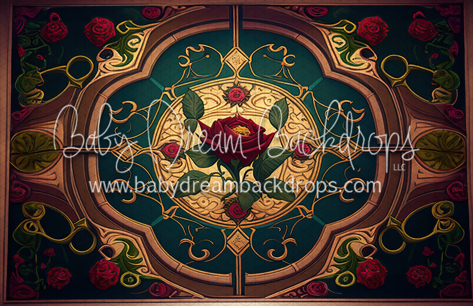 Ornate Rose Fabric Floor (MD)