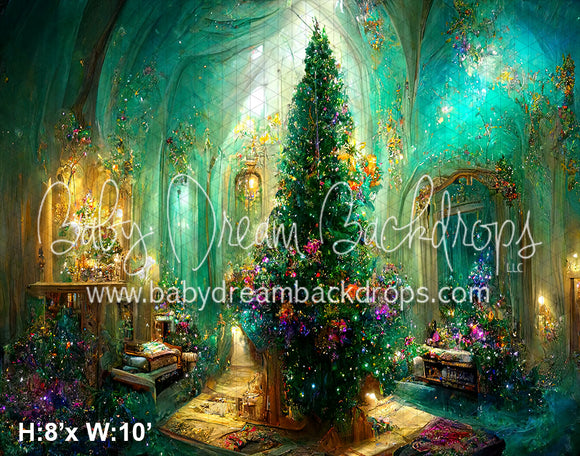 Ornate Green Christmas Room (SM)