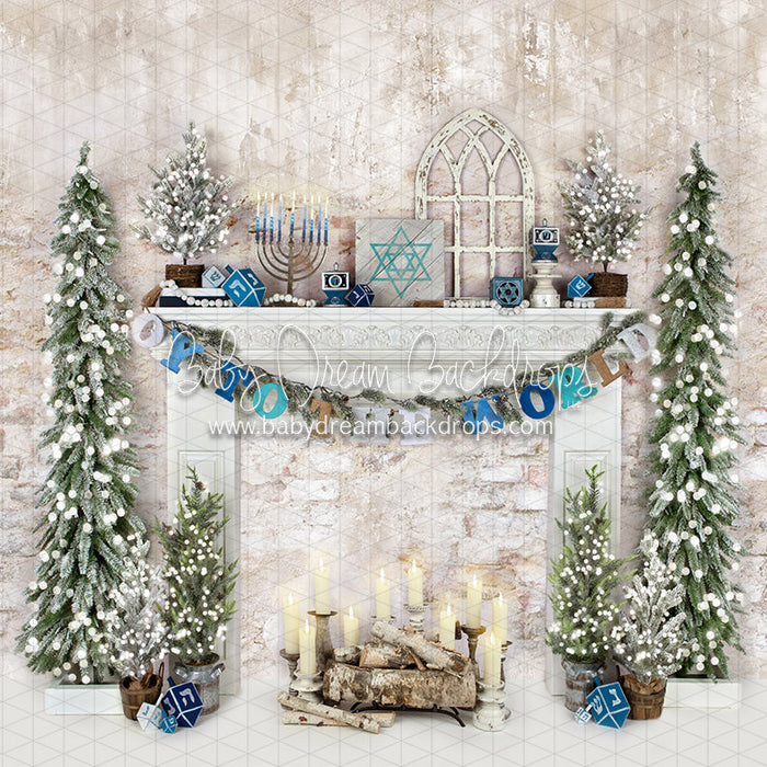 X Drop oy to the world mantel lights trees