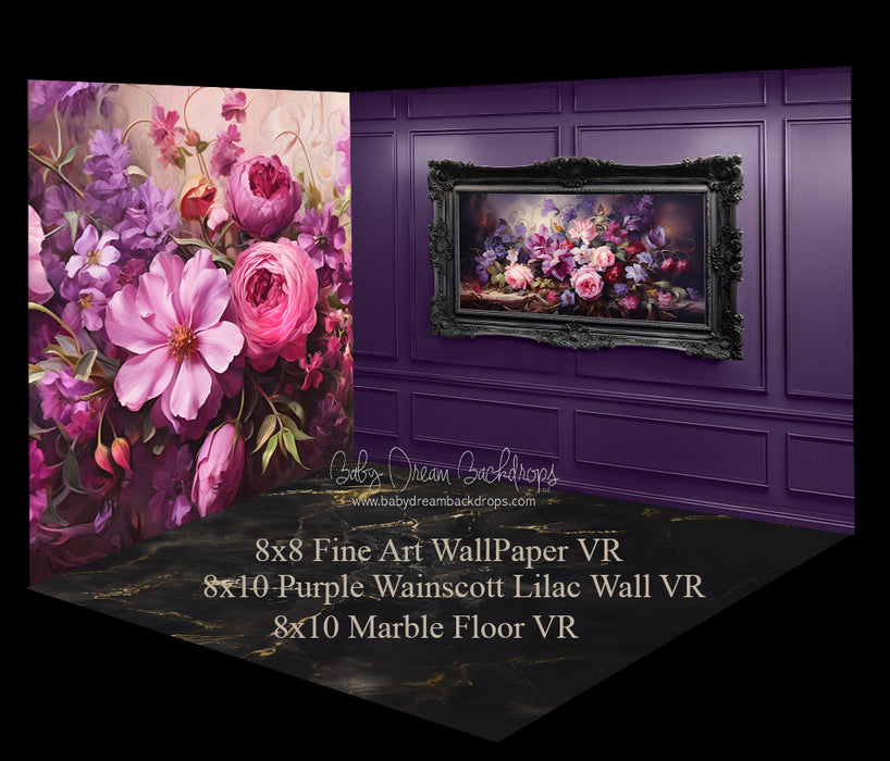 Purple Dark Marble Room