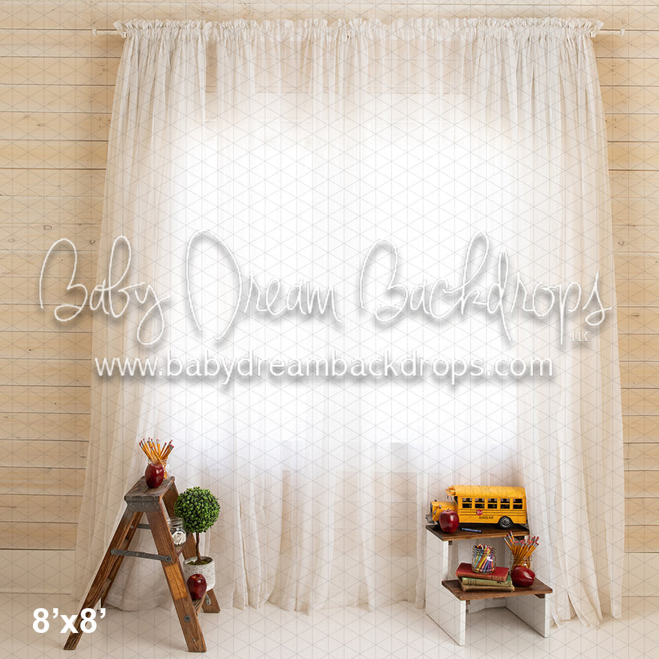 X Drop packer school house window — Baby Dream Backdrops