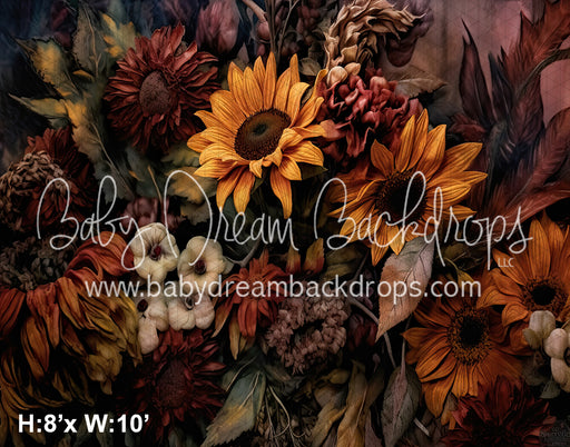 Painted Autumn Flowers (SM)