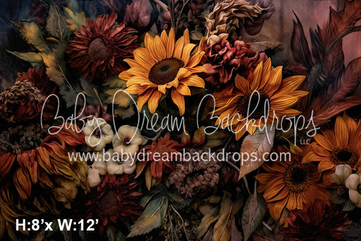 Painted Autumn Flowers (SM)