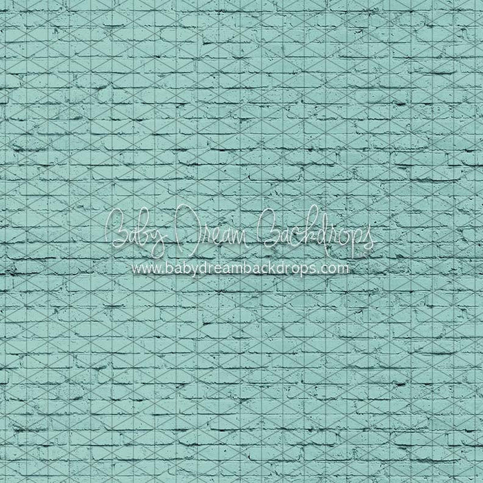 X Drop painted blue brick cc