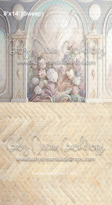 painted pastel elegance blooms X Drop Sweep md