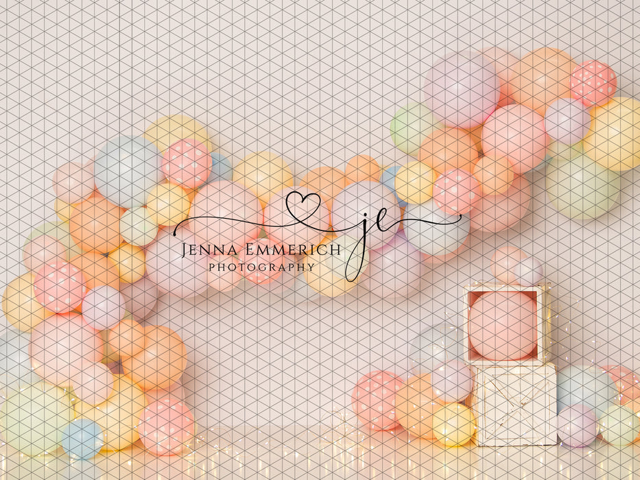 Pastel Balloon Garland and Dots (JE)
