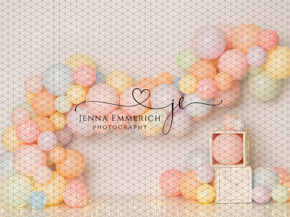 Pastel Balloon Garland and Dots (JE)