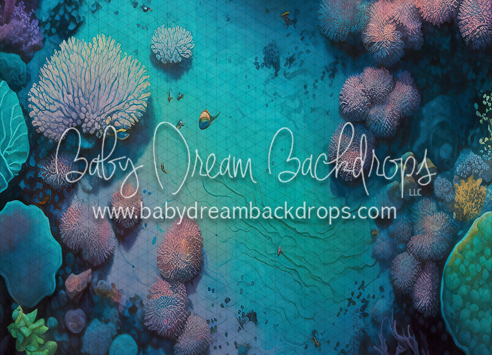 Pastel Mermaid Reef 3 Fabric Floor (MD)