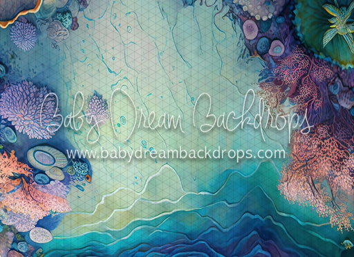 Pastel Mermaid Reef Fabric Floor (MD)