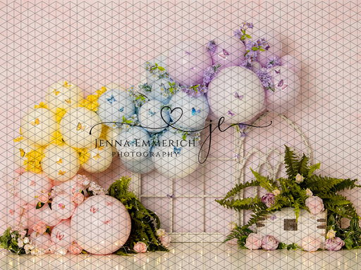 Pastel Butterflies with Window (JE)