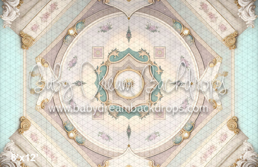 Pastel Painted Ballroom Floor Fabric Drop (MD)