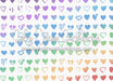 Pastel Rainbow Hearts