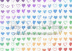Pastel Rainbow Hearts