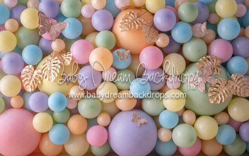 Pastel Butterfly Balloon Wall