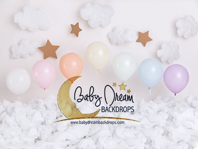 Pastel Rainbow Balloons – Baby Dream Backdrops