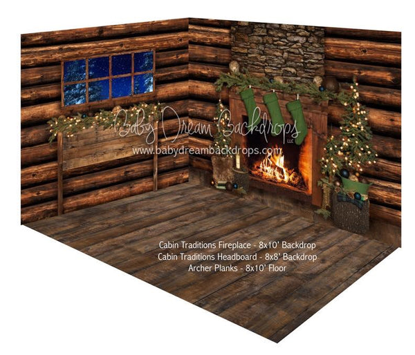 Cabin Traditions Fireplace and Cabin Traditions Headboard Room