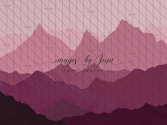 Pink Silhouette Mountains (JG)