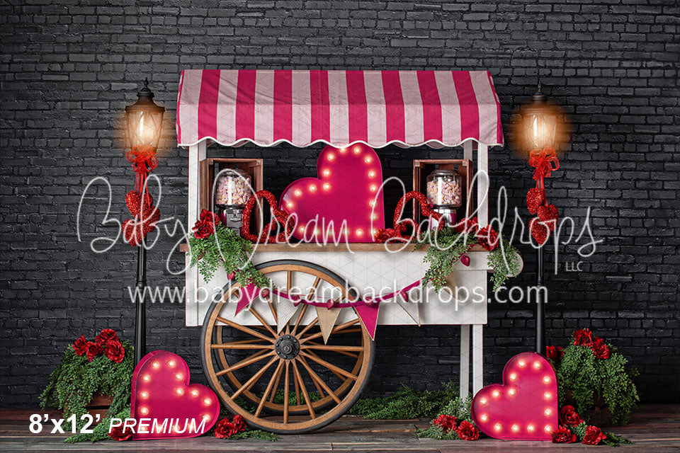 Pink Valentine Candy Cart