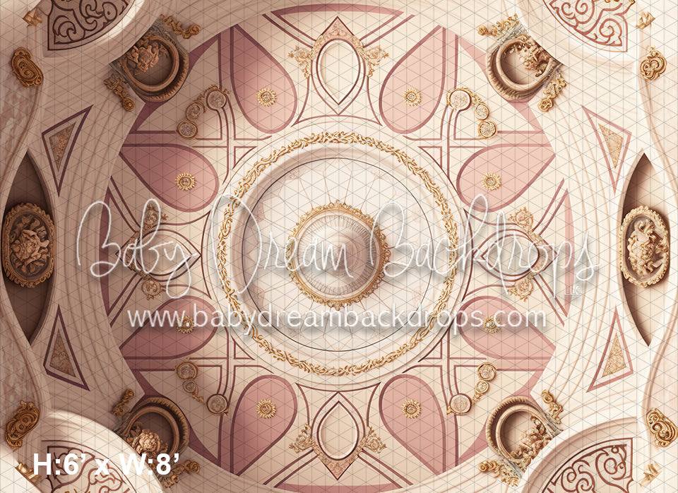 Pink Ballroom Floor Fabric Drop (MD)