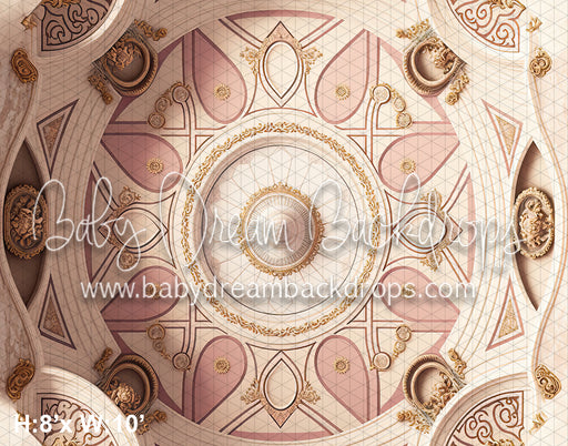 Pink Ballroom Floor Fabric Drop (MD)