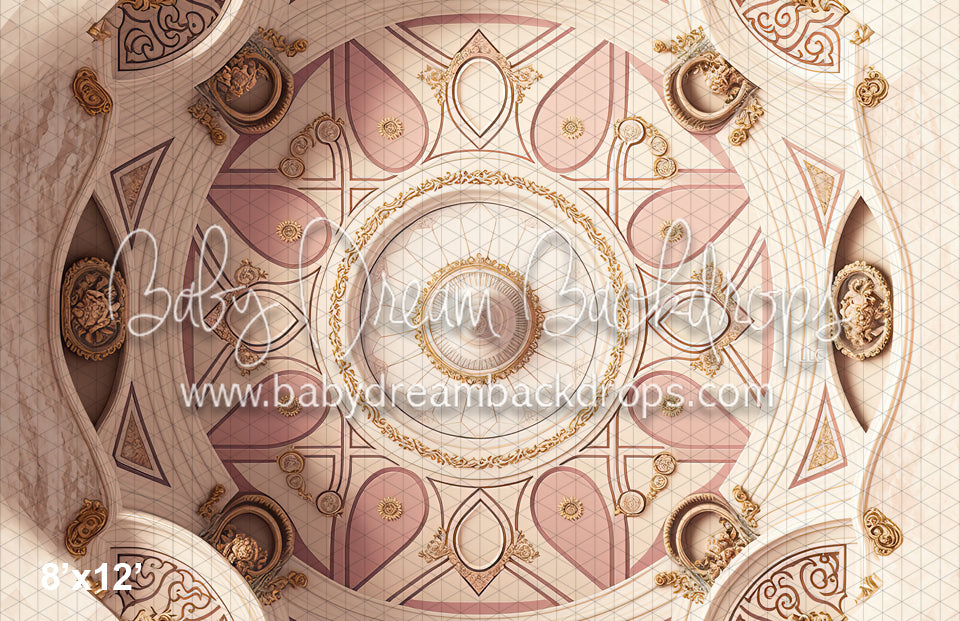 Pink Ballroom Floor Fabric Drop (MD)