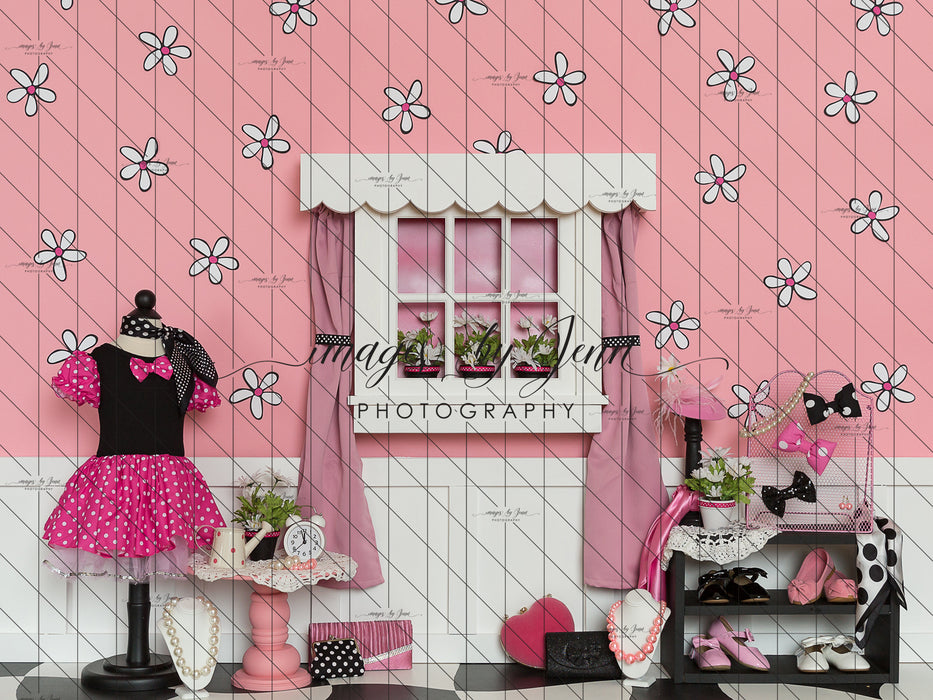Pink Daisy Mouse Room