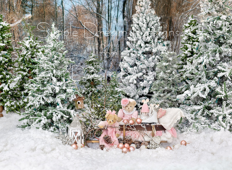 Pink Teddy Sleigh No Lights