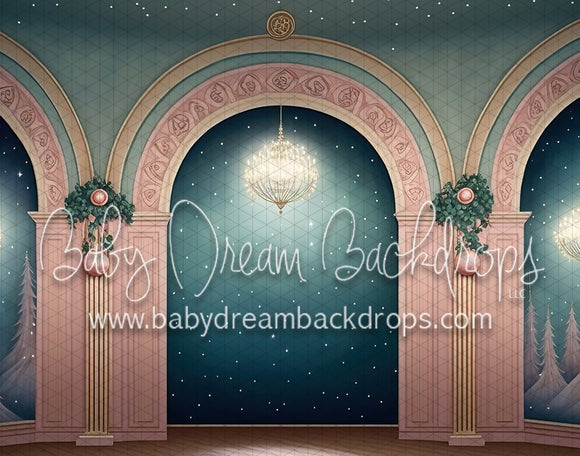Pink and Blue Christmas Ballet Wall (MD)
